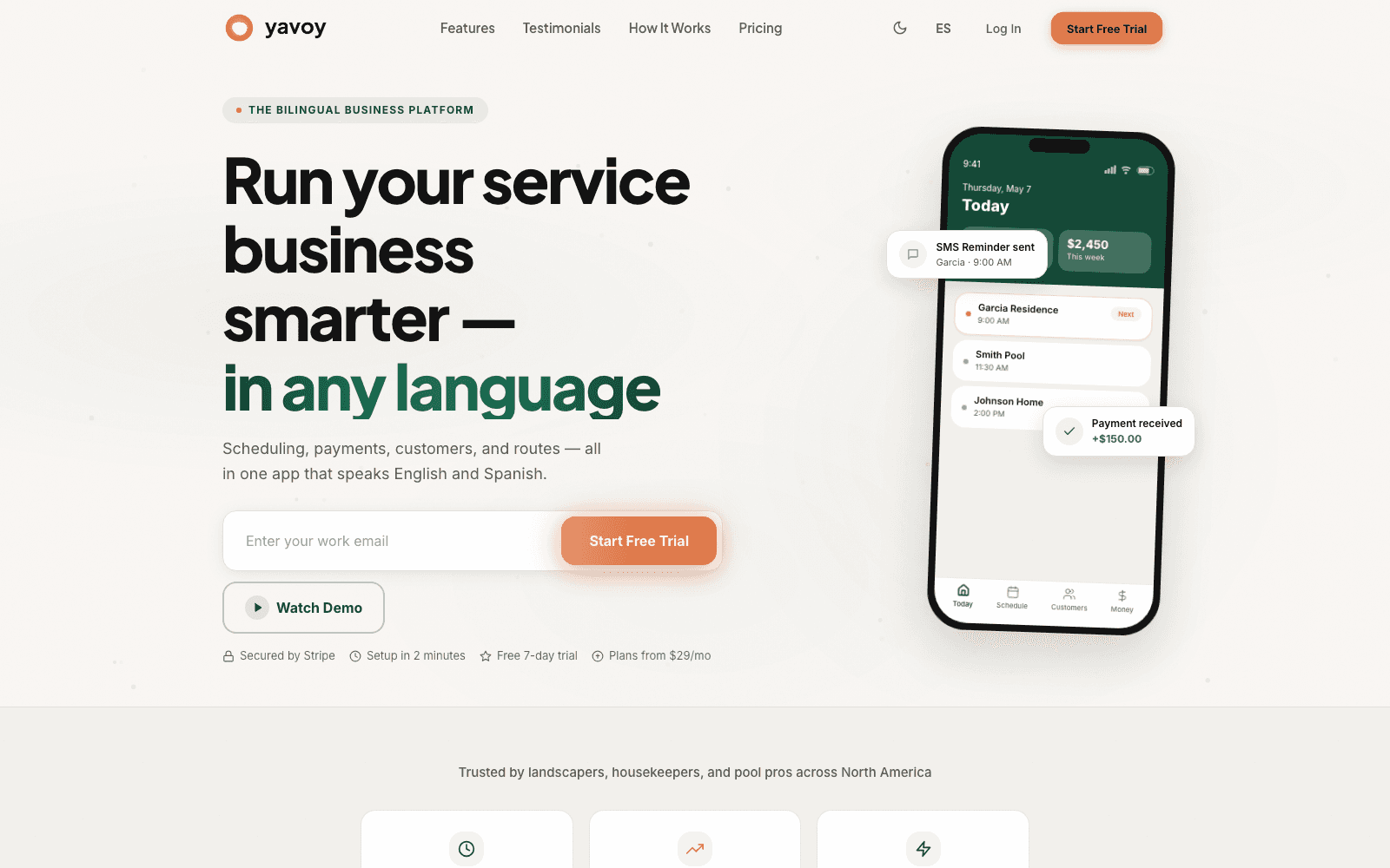Yavoy product screenshot